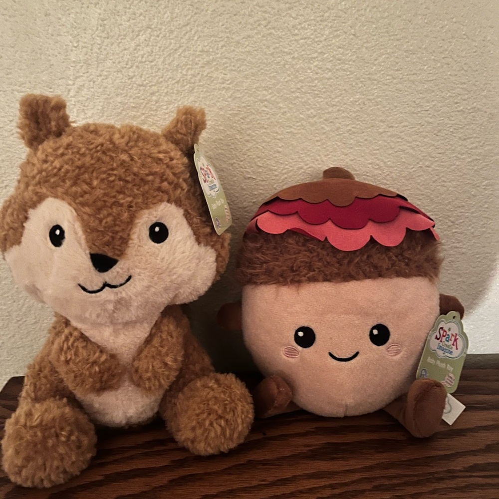 Spark Create Imagine Squirrel & Acorn Plush Toys Snuggable Friends-
